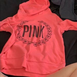 Pink long sleeves with hood